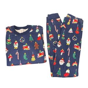 Hannah Andersson Heirloom Ornaments Holiday Pajama Set Size 14 Cotton